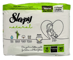 SLEEPY Natural Pants Maxi Nr.4 sauskelnės, 30 vnt.
