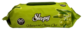 SLEEPY Olive drėgnos servetėlės, 90 vnt.