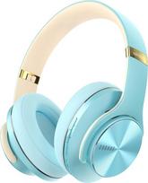 DOQAUS "Bluetooth" ausinės per ausis, [iki 90 valandų] belaidės ausinės su 3 ekvalaizerio režimais, "HiFi" stereofoninės sulankstomos ausinės su mikrofonu, minkštos ausų pagalvėlės iPhone/iPad/Android/nešiojamiesiems kompiuteriams Crystal Blue