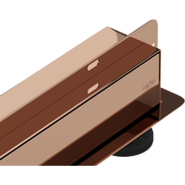 Mexen Flat Wall sieninis latakas 2in1 120 cm, rožinis auksas - 1630120