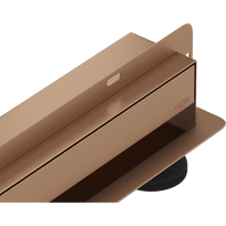 Mexen Flat Wall sieninis linijinis nutekamasis latakas 2in1 100 cm, šlifuotas varis - 1C30100