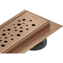 Mexen Flat 360° M12 pasukamas linijinis latakas, 80 cm, šlifuotas varis - 1C21080-40