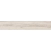 Mexen Hirera Baltas glazūruotas rektifikuotas akmens masės plytelė, medienos pavidalo grindų ir sienų 120 x 20 cm, matinė