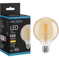 Mexen Vintis LED kaitinamoji lemputė E27, G95, 6W, Šilta - 2700K, 600 lm, gintarinė - L157-E27-0627-50