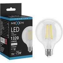 Mexen Vintis LED gijų kaitrinė lemputė E27, G95, 10W, Neutrali - 4000K, 1320 lm, skaidri - L157-E27-1040-00