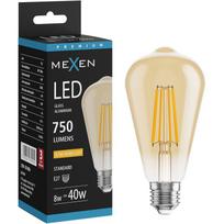 Mexen Vintis LED gijų lemputė E27, ST64, 8W, Šilta - 2200K, 750 lm, gintarinė - L152-E27-0822-50