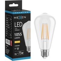 Mexen Vintis LED gijų lemputė E27, ST64, 8W, Šilta - 2700K, 1055 lm, skaidri - L152-E27-0827-00