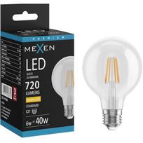 Mexen Vintis LED gijų lemputė E27, G80, 6W, Šiltai balta - 2700K, 720 lm, skaidri - L155-E27-0627-00