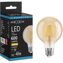 Mexen Vintis LED siūlų lemputė E27, G80, 8W, šiltai balta - 2700K, 750 lm, gintaro spalvos - L155-E27-0827-50