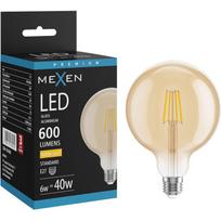 Mexen Vintis LED filamentinė lemputė E27, G125, 6W, Šilta - 2700K, 600 lm, gintarinė - L158-E27-0627-50