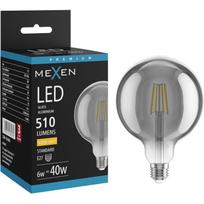 Mexen Vintis LED kaitinamosios siūlo lemputė E27, G125, 6W, Šilta - 2700K, 510 lm, dūminė - L158-E27-0627-70
