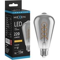 Mexen Vintis LED lemputė su siūlės spirale E27, ST64, 4W, Šilta - 2200K, 220 lm, dūminė - L162-E27-0422-70