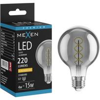 Mexen Vintis LED spiralės kaitinamoji lemputė E27, G80, 4W, šilta - 2200K, 220 lm, dūminė - L165-E27-0422-70