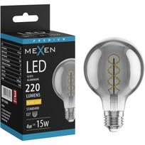 Mexen Vintis Spiralinė LED filamentinė lemputė E27, G80, 4W, Šilta - 2700K, 220 lm, dūminė - L165-E27-0427-70