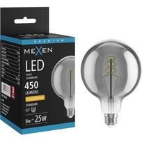 Mexen Vintis LED filamento spiralė lemputė E27, G125, 8W, Šilta - 2200K, 450 lm, dūminė - L168-E27-0822-70