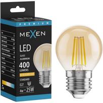 Mexen Vintis LED siūlelių lemputė E27, G45, 4W, šilta - 2200K, 400 lm, gintarinė - L156-E27-0422-50