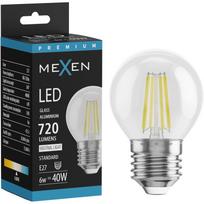 Mexen Vintis LED kaitrinė lemputė E27, G45, 6W, Neutrali - 4000K, 720 lm, skaidri - L156-E27-0627-00 - L156-E27-0640-00