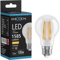 Mexen Vintis LED filamentinė lemputė E27, A60, 12W, Šilta - 2700K, 1585 lm, skaidri - L150-E27-1227-00