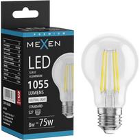 Mexen Vintis LED filamento lemputė E27, A60, 8W, Neutrali - 4000K, 1055 lm, skaidri - L150-E27-0840-00