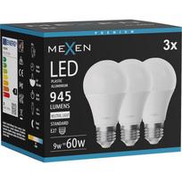 Mexen Nova 3x LED lemputė E27, A60, 9W, Neutrali - 4000K, 945 lm - L100-E27-0940-01x03
