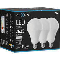 Mexen Nova 3x LED lemputė E27, A95, 25W, Neutralus - 4000K, 2625 lm - L100-E27-2540-01x03