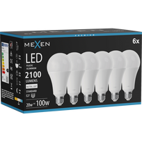 Mexen Nova 6x LED lemputė E27, A70, 20W, Neutrali - 4000K, 2100 lm - L100-E27-2040-01x06