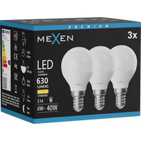 Mexen Nova 3x LED lemputė E14, G45, 6W, Šilta - 3000K, 630 lm - L101-E14-0630-01x03