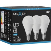 Mexen Nova 3x LED lemputė E14, G45, 9W, šalta - 6500K, 945 lm - L101-E14-0965-01x03