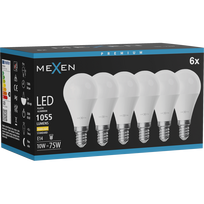 Mexen Nova 6x LED lemputė E14, G45, 10W, Šilta - 3000K, 1055 lm - L101-E14-1030-01x06