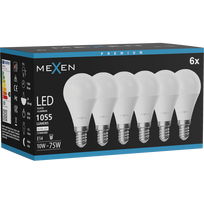 Mexen Nova 6x LED lemputė E14, G45, 10W, Neutrali - 4000K, 1055 lm - L101-E14-1040-01x06