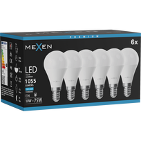 Mexen Nova 6x LED lemputė E14, G45, 10W, Šalta - 6500K, 1055 lm - L101-E14-1065-01x06