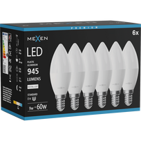 Mexen Nova 6x LED Lemputė E14, C37, 9W, Neutralus - 4000K, 945 lm - L102-E14-0940-01x06