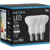 Mexen Nova 3x LED lemputė E14, R50, 4,5W, Neutrali - 4000K, 470 lm - L103-E14-0540-01x03