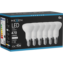 Mexen Nova 6x LED lemputė E14, R50, 4,5W, Neutralus - 4000K, 470 lm - L103-E14-0540-01x06
