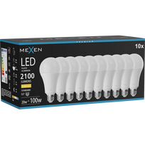 Mexen Nova 10x LED lemputė E27, A70, 20W, Šilta - 3000K, 2100 lm - L100-E27-2030-01x10