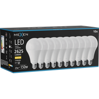 Mexen Nova 10x LED lemputė E27, A95, 25W, Šilta - 3000K, 2625 lm - L100-E27-2530-01x10