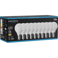 Mexen Nova 10x LED lemputė E14, G45, 1W, Šilta - 3000K, 105 lm - L101-E14-0130-01x10