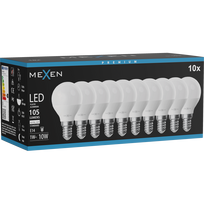Mexen Nova 10x LED lemputė E14, G45, 1W, Neutralus - 4000K, 105 lm - L101-E14-0140-01x10