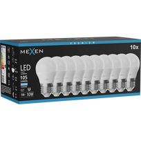 Mexen Nova 10x LED lemputė E27, G45, 1W, Šalta - 6500K, 105 lm - L101-E27-0165-01x10