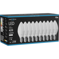 Mexen Nova 10x LED lemputė E14, C37, 4W, Neutrali - 4000K, 420 lm - L102-E14-0440-01x10