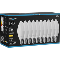 Mexen Nova 10x LED lemputė E14, C37, 8W, Šilta - 3000K, 840 lm - L102-E14-0830-01x10