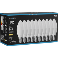 Mexen Nova 10x LED lemputė E14, C37, 9W, Šilta - 3000K, 945 lm - L102-E14-0930-01x10