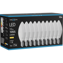 Mexen Nova 10x LED lemputė E14, C37, 10W, Šilta - 3000K, 1055 lm - L102-E14-1030-01x10