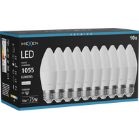 Mexen Nova 10x LED lemputė E27, C37, 10W, Neutralus - 4000K, 1055 lm - L102-E27-1040-01x10