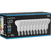 Mexen Nova 10x LED lemputė E14, R50, 6W, šalta - 6500K, 630 lm - L103-E14-0665-01x10
