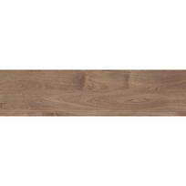 Mexen Riga Rudos glazūruotos plytelės drebulės-rektifikuotos G1, grindų ir sienų, medžio imitacija, 120 x 30 cm, matinės