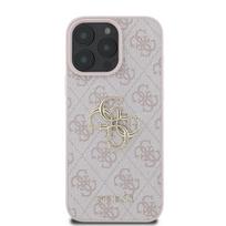GUESS PU 4G Metal Logo Case for iPhone 16 Pro Max / Pink