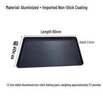 Muke Non-stick Rectangular Oven Baking Pan juoda spalva