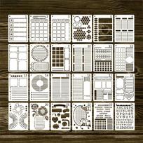 Journal Stencil Set for Dotted Journals Journalling Supplies/Accessories Kit for Time Saving Planner for Kids Adults 24 1