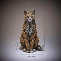 3D katės statulėlė Dervos gyvūno skulptūra Namų dekoravimo aksesuarai Sėdintis katė Lūžio figūrėlė Modernaus meno amatai Kolekcijos ornamentai gray